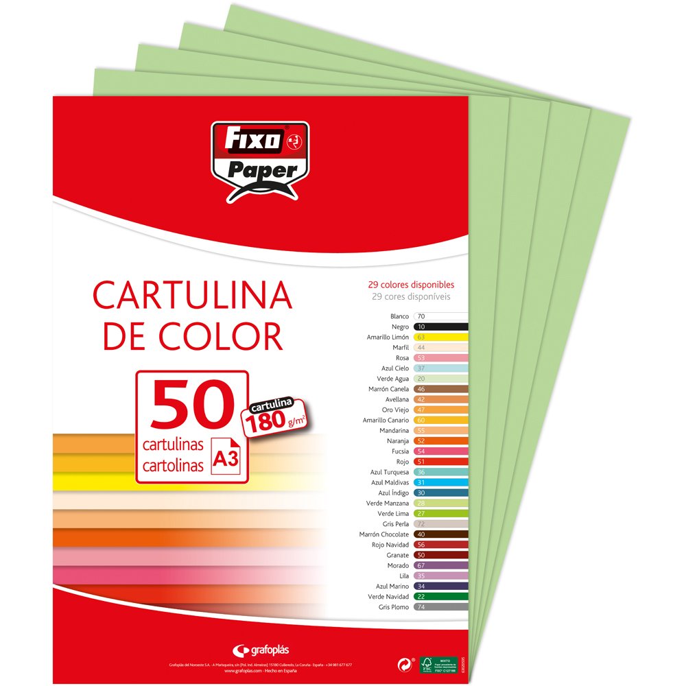 Fixo Paper 11110470 - Pack de 100 – Cartulina blanca A4, 180g — view 52