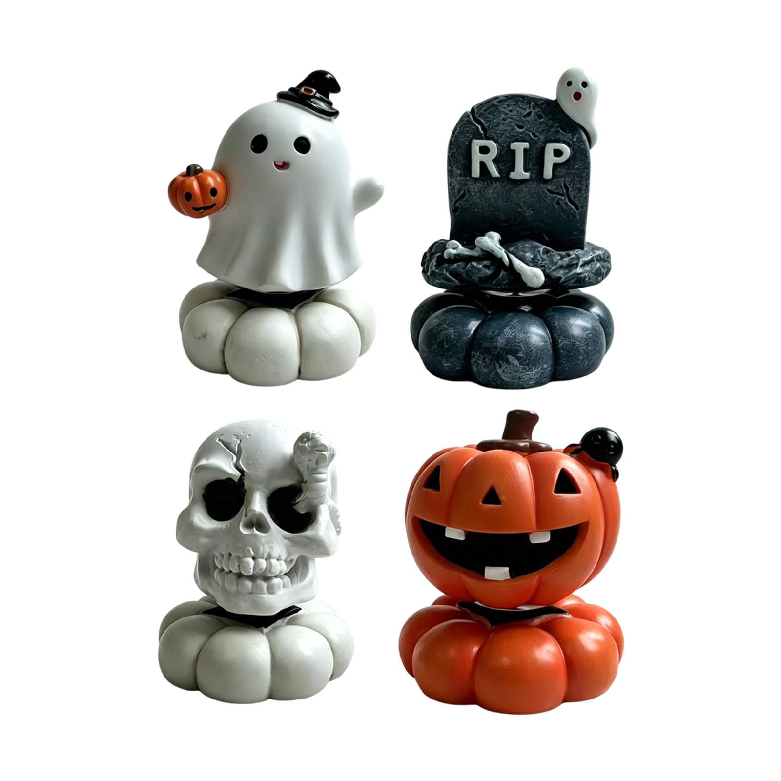 Limtula A Resin Halloween Shelf Ccent Rotating Figurine Toy With Playful Cartoon Look Nd Round Base For Desk Windowsill Display Halloween Resin Figurine Desk Ccent Tabletop Ornament Shelf Display Room Base