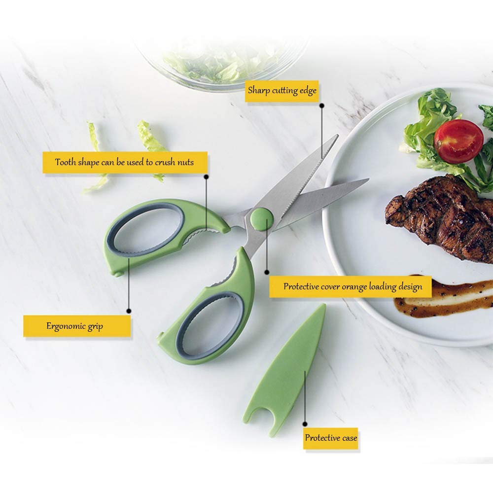 Forbici da Cucina, Forbici da Carne, Forbici da Cucina, Forbici Multiuso in Acciaio Inossidabile affilate per Pollo, pollame, Pesce