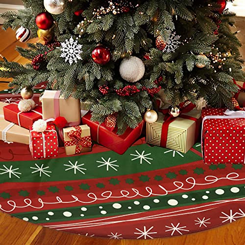 Christmas Tree Skirt- Stripes Tree Skirt 36Inch Striped Sweater Tree Skirt For Christmas Tree Decor Holiday Party Tree Decorations #TOP3