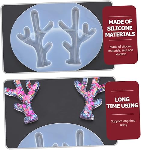 Miniatura 6 de LALAFINA 3pcs Antler Mold Silicone Mold Jeweled Headband elk Antler de para gelatinas tuile molds Silicone molde de para resina Jewelry Supplies