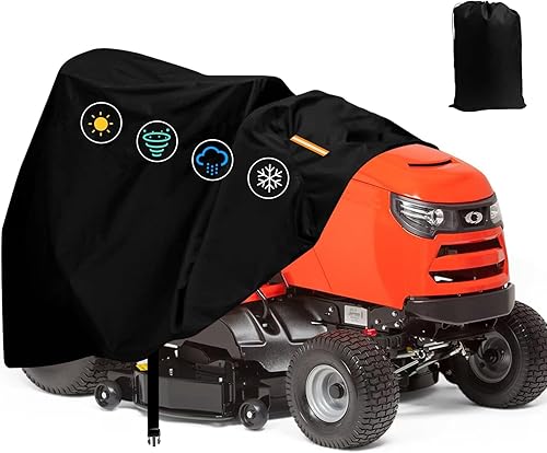 ClawsCover Cubierta impermeable para cortacésped de equitación cubierta de tractor de jardín para exteriores se adapta a cubiertas de hasta 54