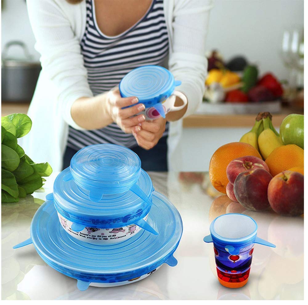 Couvercle Boite De Conserve Couvercle Silicone Alimentaire Rondes 12 Pieces Differentes Tailles Couvercle Silicone Réutilisable