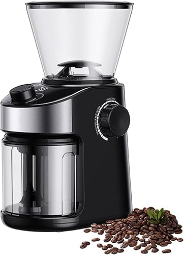 Molinillo De Café Eléctrico, Molinillo De Café Con Fresas Eléctricas Con 25 Ajustes De Molienda Precisos, Temporizador Ajustable De 40 Segundos,