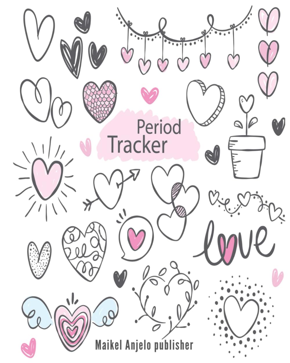 Period tracker: Period Tracker Journal for young girls and women| 4 years monthly Calendar with shapes you color it| Menstrual calendar | PMS Symptoms | menstrual cycle tracker | menstrual tracker