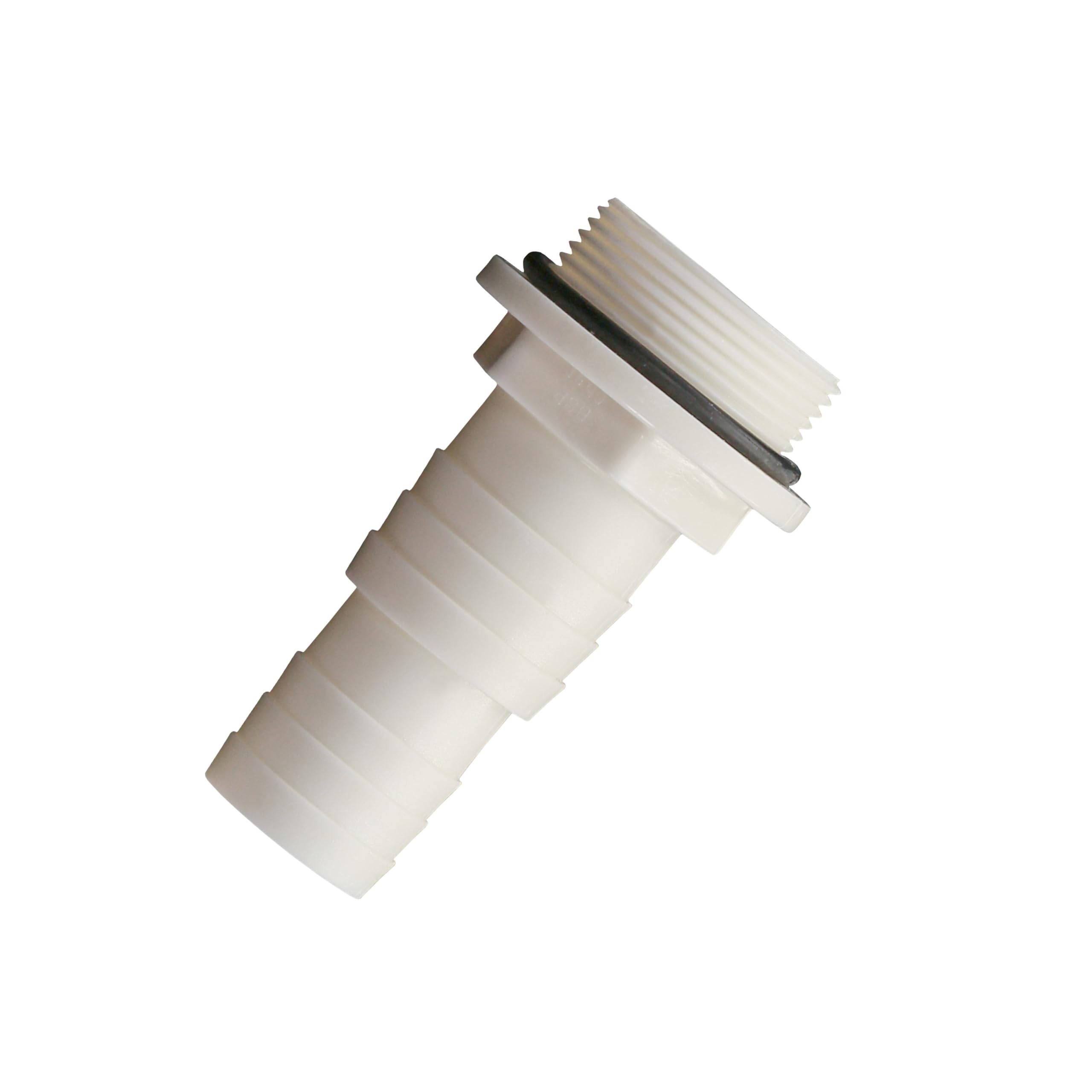 HAF® 8 x tulejka do węża ABS O-ring z końcówkami węża 32 i 38 mm x 1 1/2" gwint zewnętrzny, tulejka węża z białego ABS. Nadaje się do przyłącza pompy basenowej... Jakość: Made in Europe. Ilość: 8