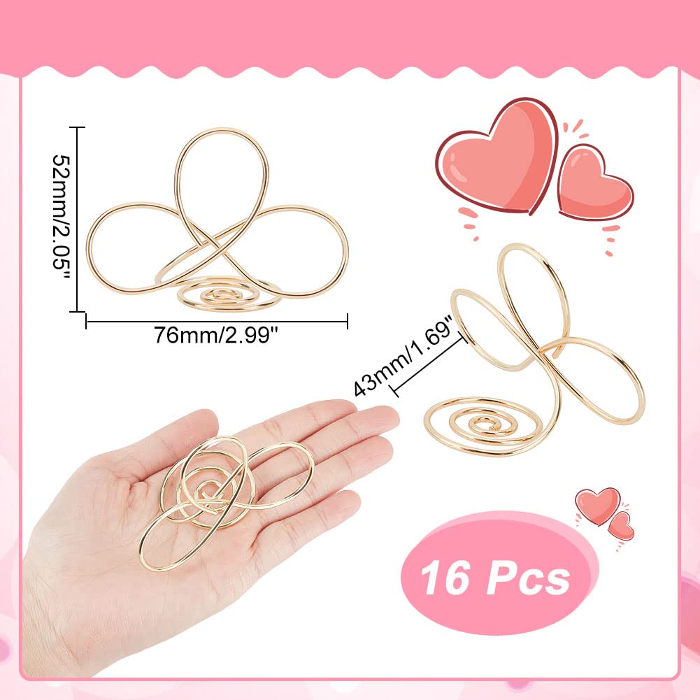 CHGCRAFT 12 Porta Segnaposto A Spirale Infinite - Supporti In Metallo Oro A Forma Di Aeroplano, 73x45x42mm, Per Matrimoni E Feste - copertina