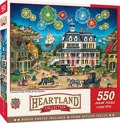 Masterpieces 550 Piece Jigsaw Puzzle For Adults and Family - Fireworks Finale - 18"x24"