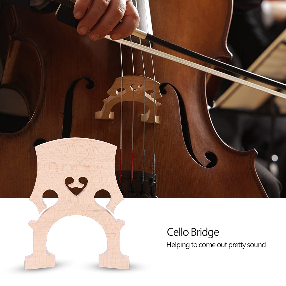 Pont de violoncelle en bois d'érable réglable européen Pont de violoncelle en bois d'érable réglable européen