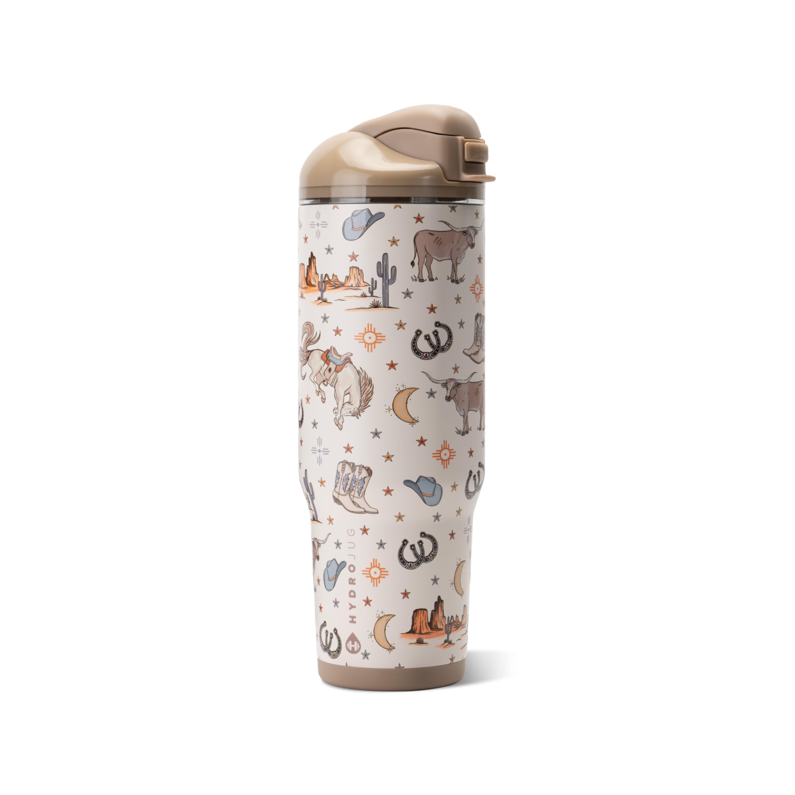 HydroJug Ease2o Water Bottle with Straw & Chug Lid - Stainless Steel, Vented Lid to Help Reduce Pressure, Water Level Window, Cup Holder Friendly & Non-Slip Base, 32