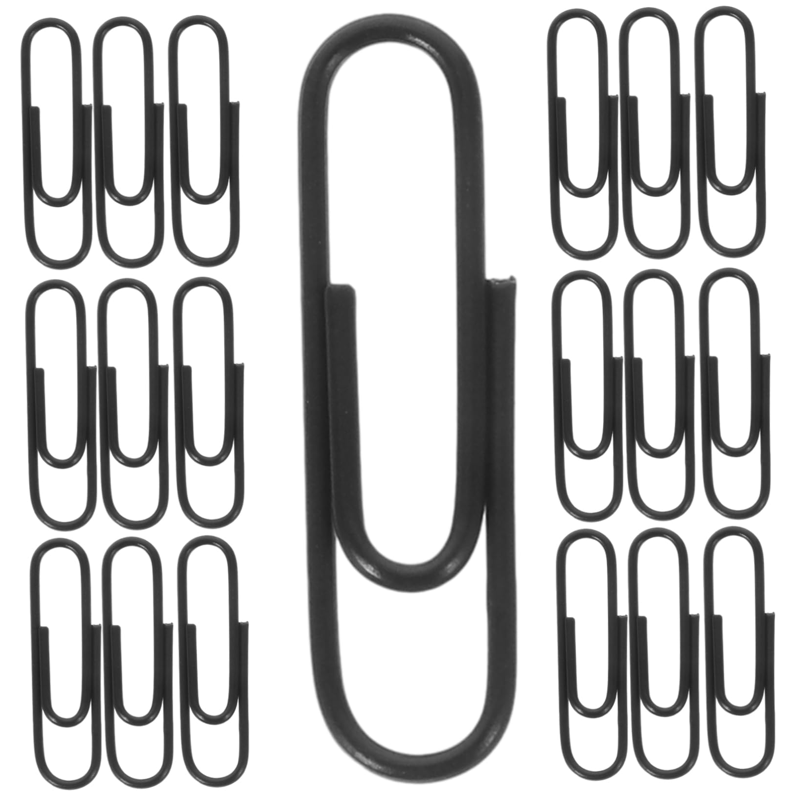 Uonlytech 5 Sätze Paperclip Briefpapier Binder Büroklammer Dokumentclips Papierclips kleine Büroklammern Büroklammer fürs Büro Clips Briefpapier Büroklammern kreativ Plastik Schwarz