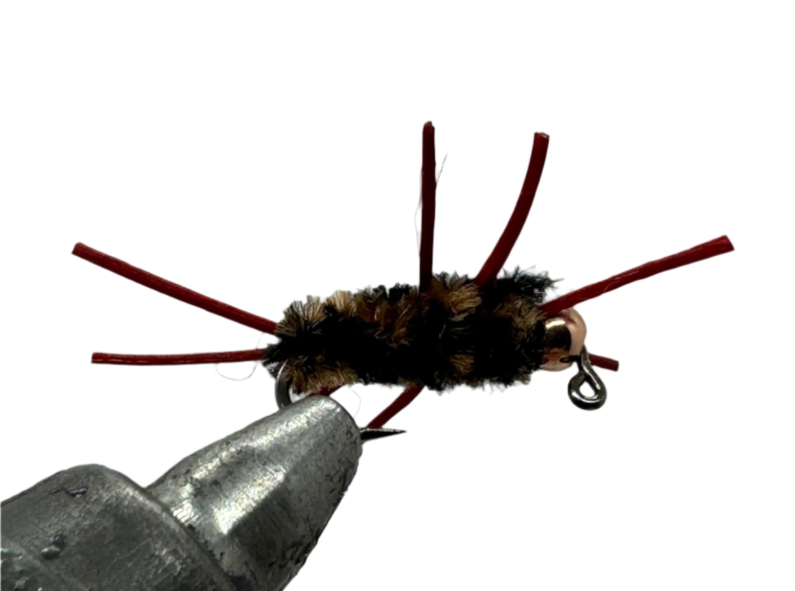 Tungsten Beadhead Jig Pat's Rubber Legs Coffee/Brown Size 10, Count 12- Strike Fly Company