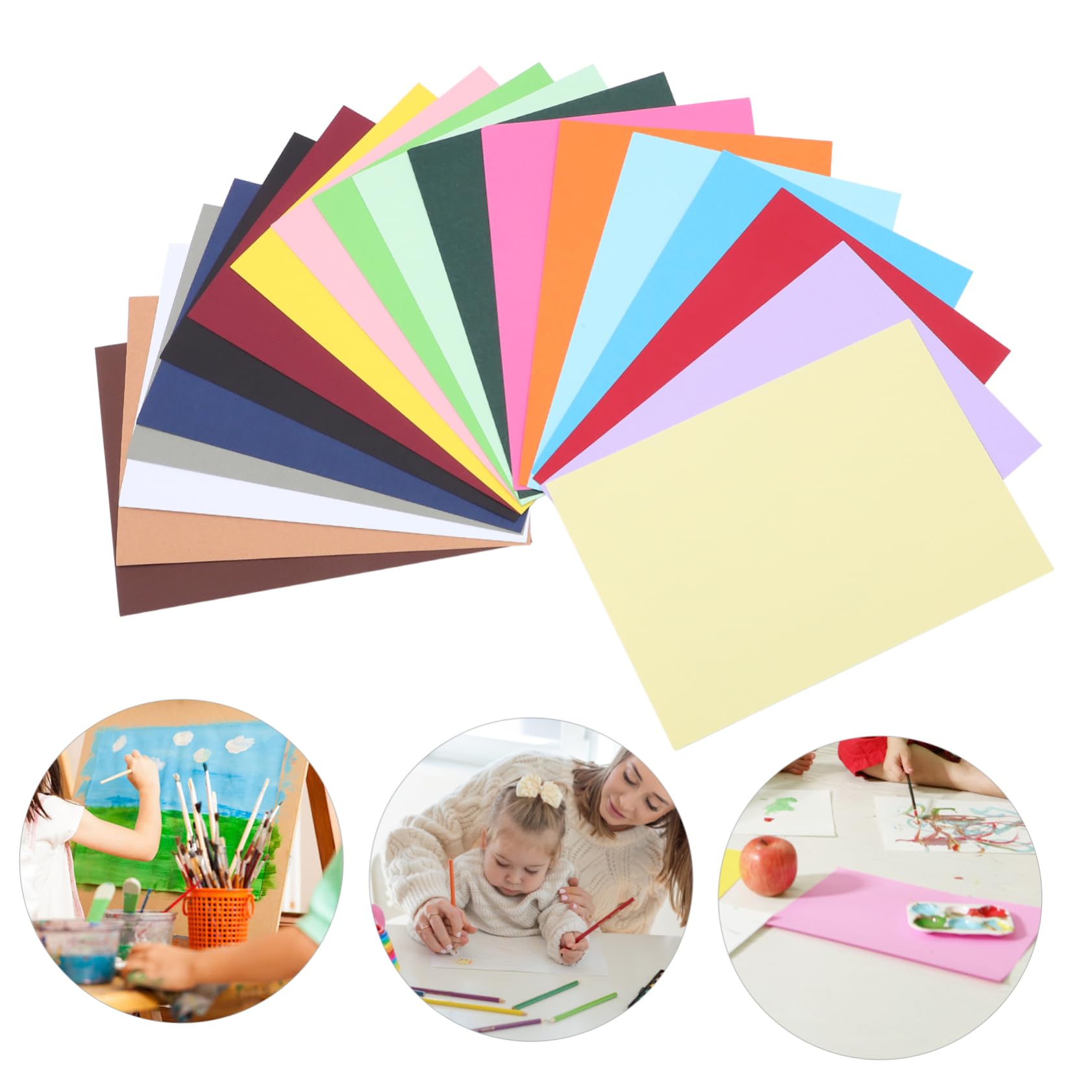 Bunte Kartonbögen für Jugendliche, 100 Blatt A4, 230g Papier