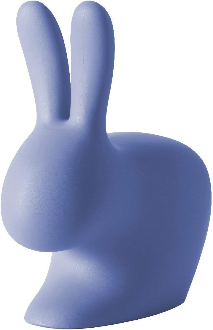 Qeeboo Rabbit Chair Baby, Plastic, Sky Blue, 45.2 x 26.2 x 52.5 cm