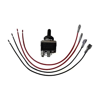 4Pins Momentary Reverse Polarity Switch 12V 30A DPDT ON-Off-ON Motor Control RV Jack Waterproof Switch with Waterproof Cap and Jumper Wires KN3C-223