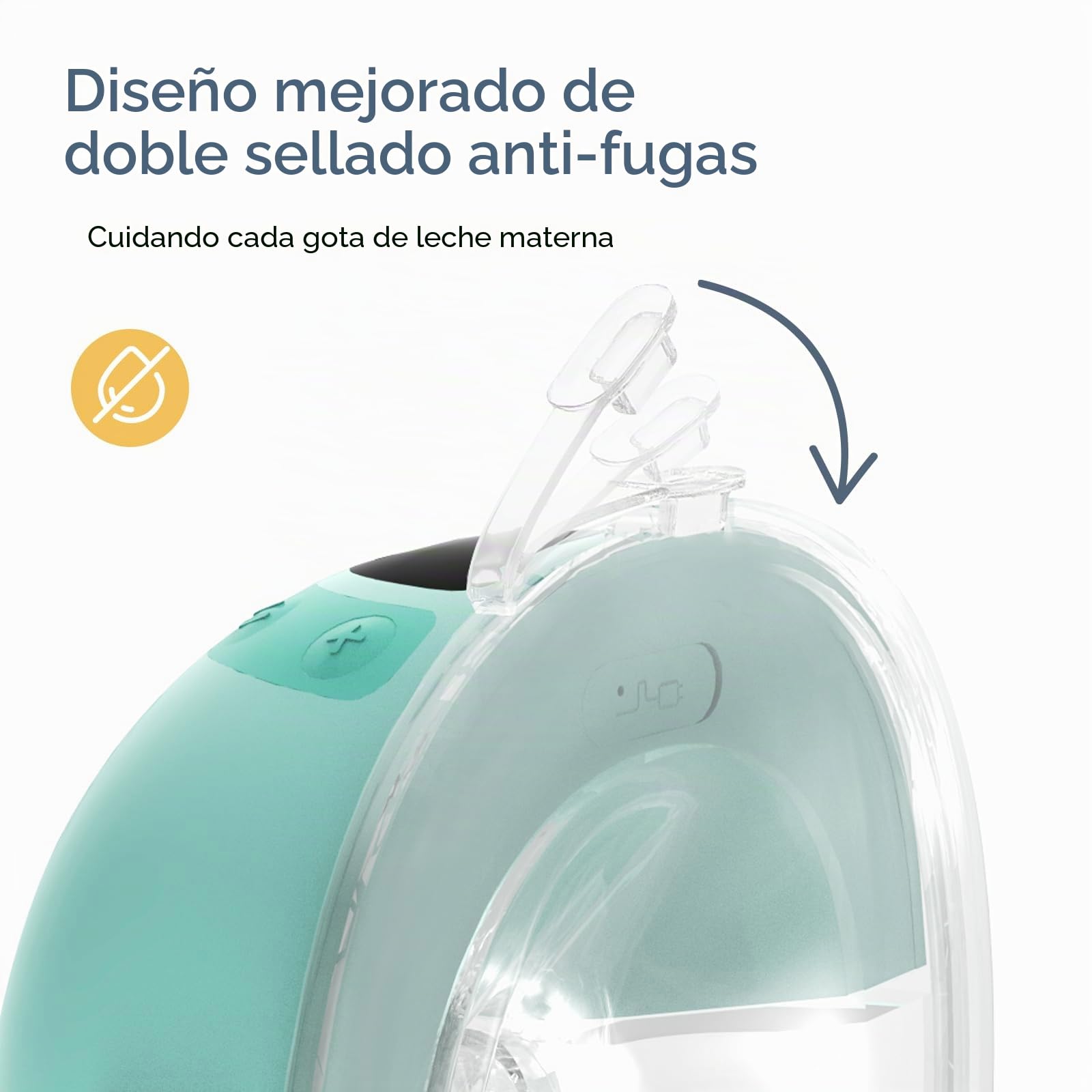 MomMed S33 Sacaleches Portátil, Extractor de Leche Silencioso para Sujetador, Trabajo y Noche, Pausa con Un Toque, Luz Nocturna, Antifugas, 4 Modos y 9 Niveles (Verde, S33 Doble Básico)