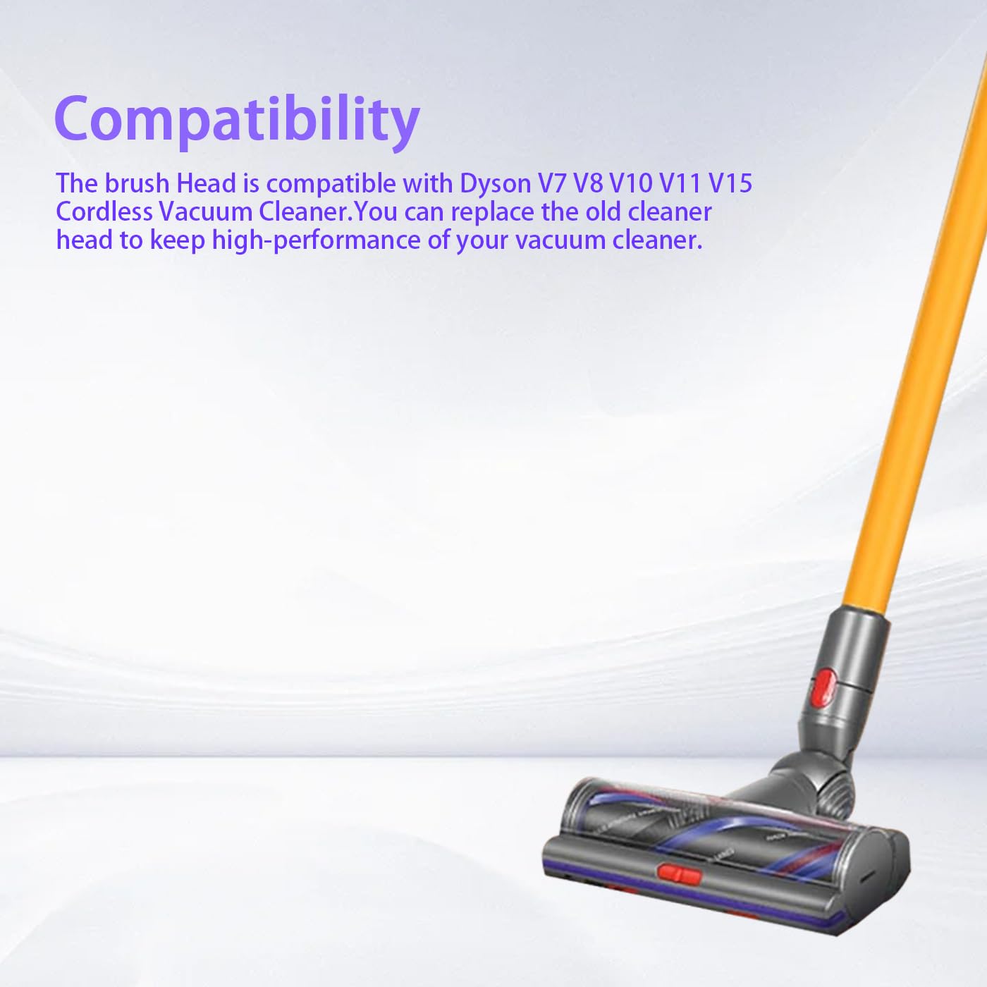 Cepillo High Torque para Dyson V7 V8 V10 V11 V15 Aspiradora, Cepillo de Cabezal Limpiador de Cabezal de turbina para Dyson V10 V7 V8 V11 V15, Cepillo para Moquetas y Suelos Duros