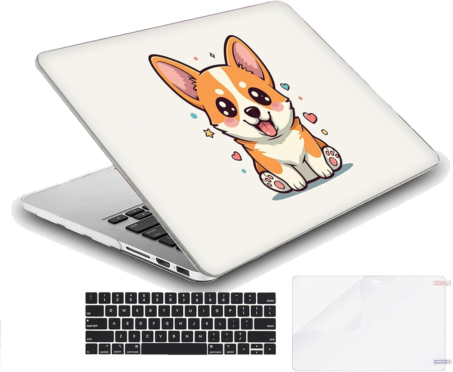 Compatible with MacBook Neo 13-inch, Hard Shell Case with Keyboard Cover and Screen Protector (A3404 A18 Pro chip, 2026 Release) - Corgi MC21394