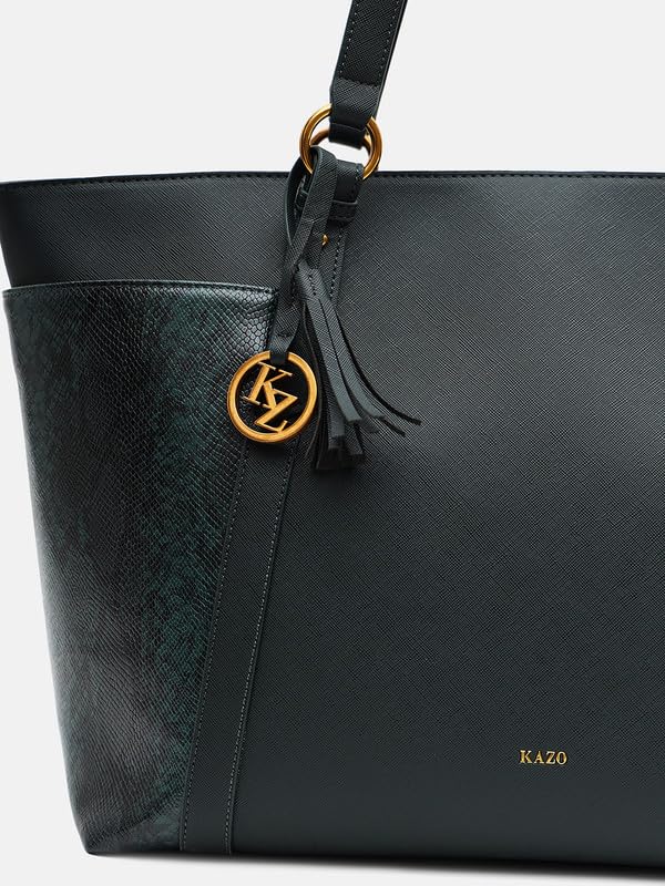 Image of Kazo Karl Tote | Premium Faux Leather Handbag for Women | Minimalist Structured Shopper for Work & Transit