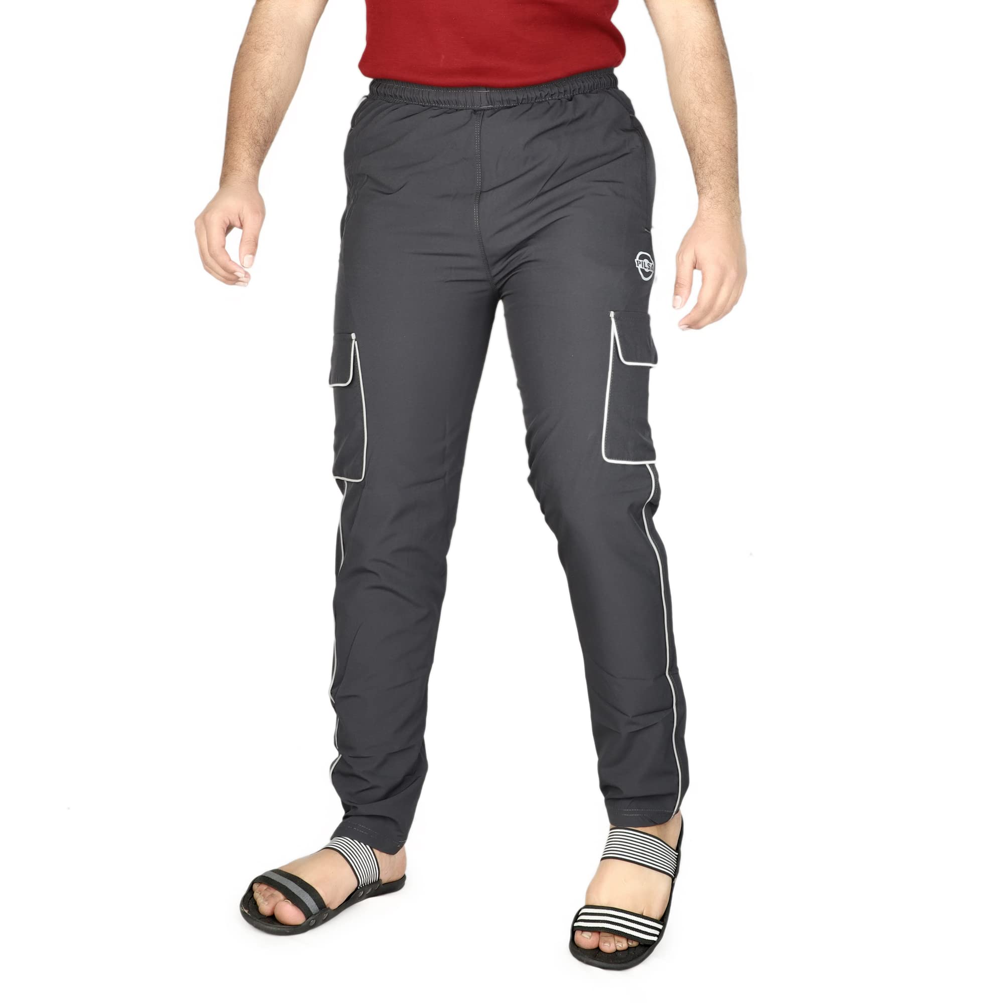 Stylish Cargo Track Pants for Men (NGR-Piping-Cargo-Gry)
