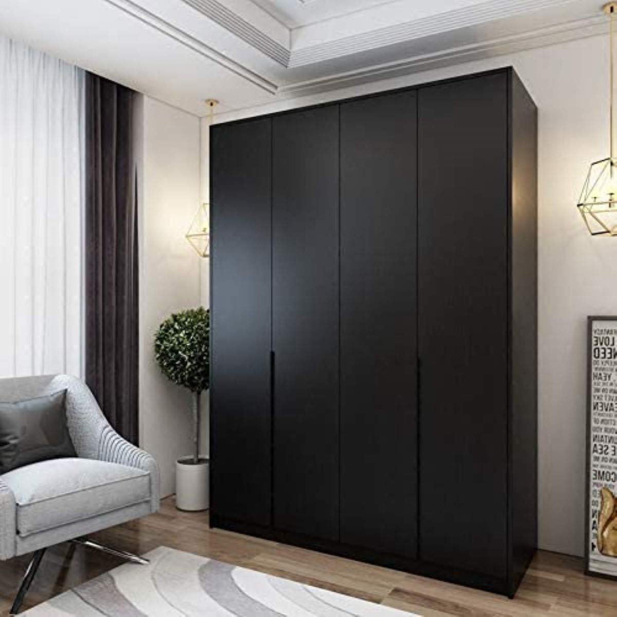 Fusion Graphix Matt Black Vinyl Contact Paper Decorative Self Adhesive Shelf Liner Waterproof Removable Peel and Stick Wallpaper for Bedroom Living Room Wall Décor (24x48 inch) 4