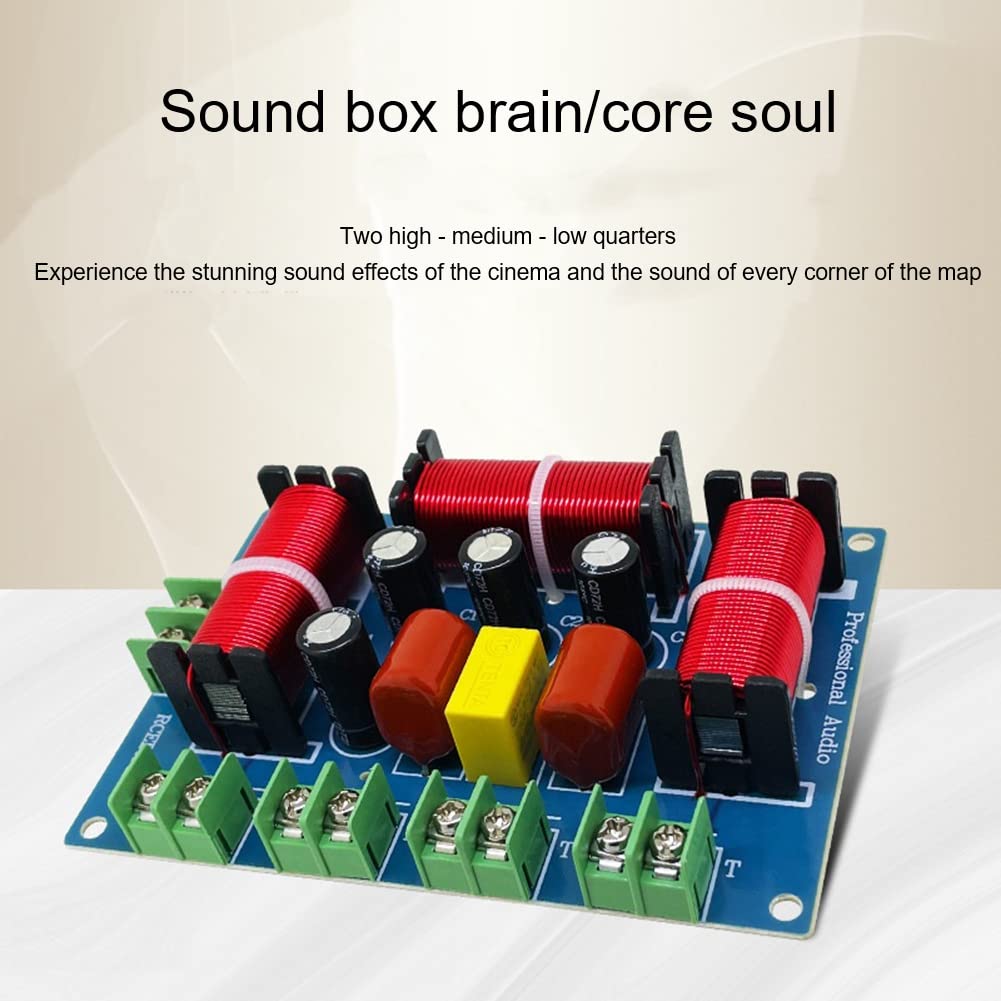 Lizusidtsy 200W Speaker Crossover 4 Way Speaker Audio Frequency Divider Midrange+Bass 4 Way Speaker Audio Frequency Divider Home Theater Speaker Divider, 500336036