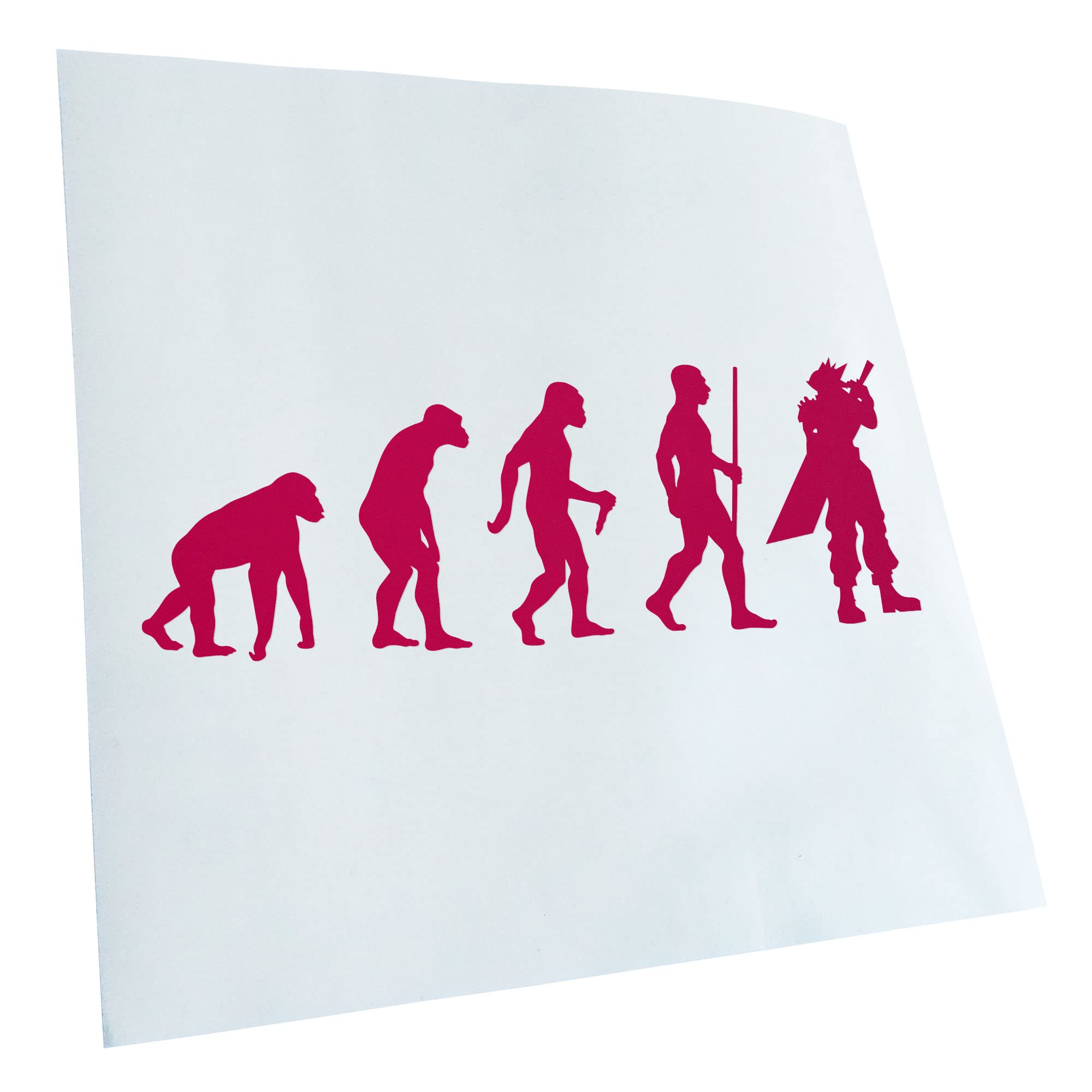 Kiwistar - Car Sticker - RPG Hero Fantasy Evolution - pink - Decals for Tuning, Vehicle, Truck, Bicyle, SUV, Laptop