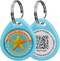 icitekwan QR Code Smart Pet ID Tag for Dogs & Cats - Waterproof, No Fees, Privacy Protected, Durable ABS (Blue, M)
