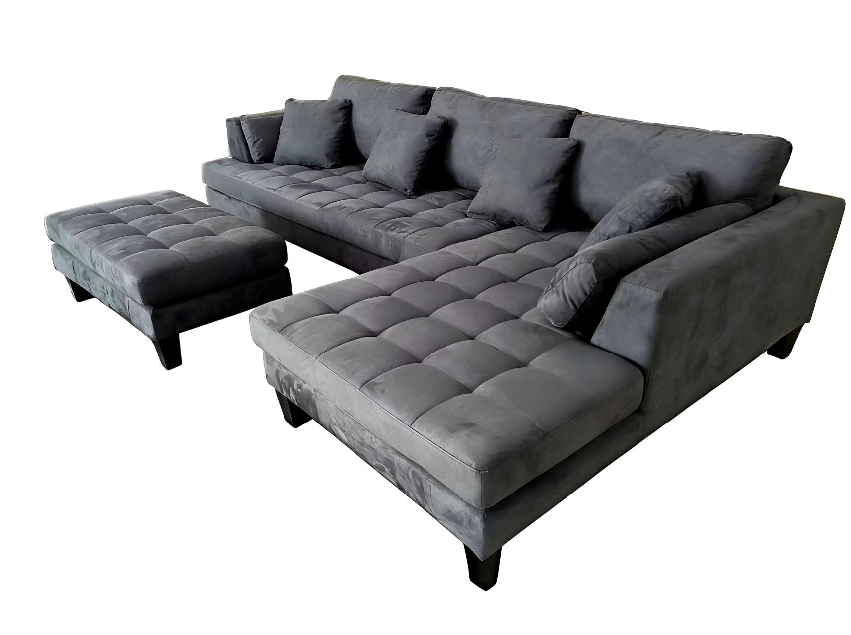 Stendmar 3pc 120 Microfiber Sectional