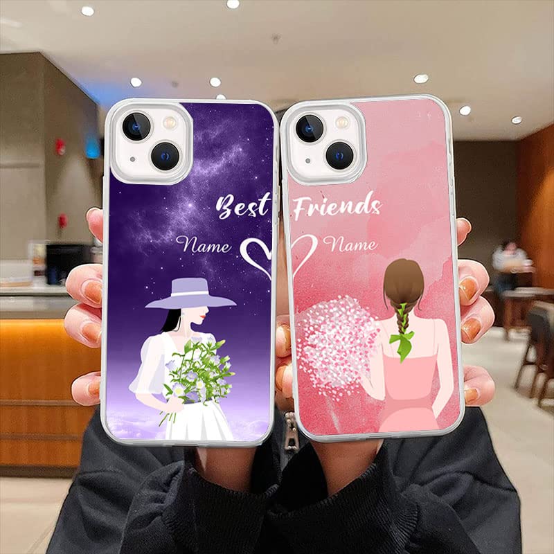Amazon.com: Custom Name BFF Bestie Forever Couple Phone Cases for iPhone 16  15 14 13 12 11 Pro Max Galaxy S25 S24 S23 S22 S21 S20 FE A15 A14 A54 A53  Soulmate