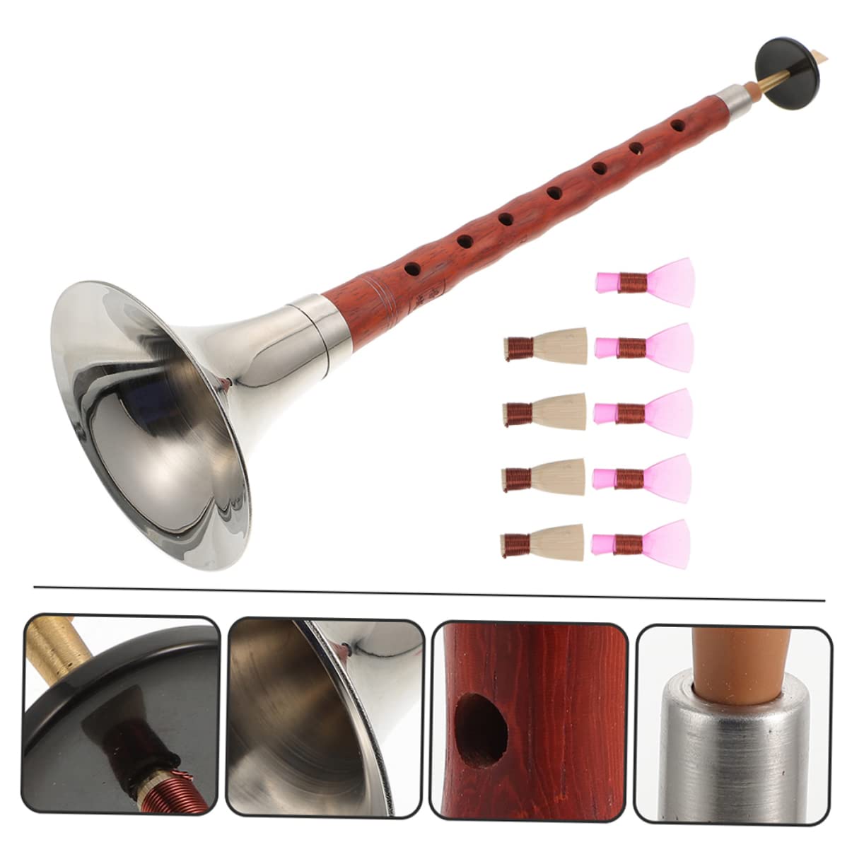 UPKOCH Suona per Principianti in Chiave di Re Strumento Musicale Tradizionale Cinese, Leggero e Portatile, Anima in Plastica, per Studio e Esercitazione