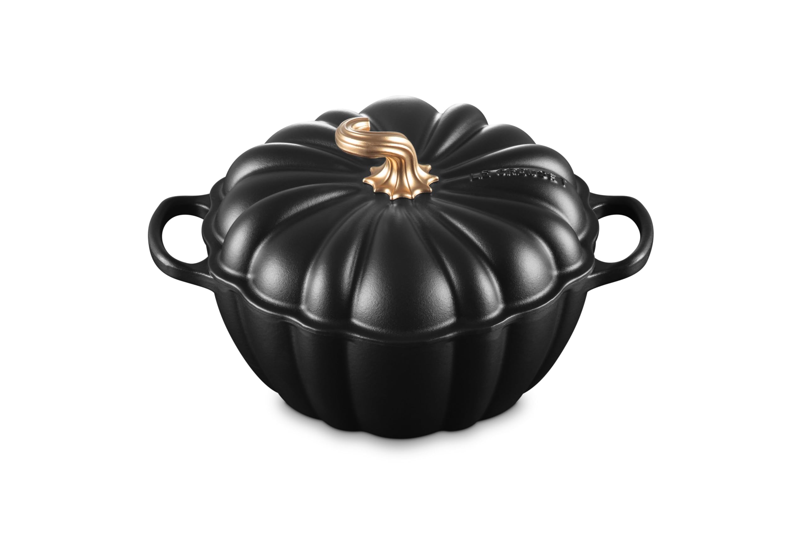 Photo 1 of Le Creuset Enameled Cast Iron Signature Pumpkin Cocotte, 4 qt., Licorice