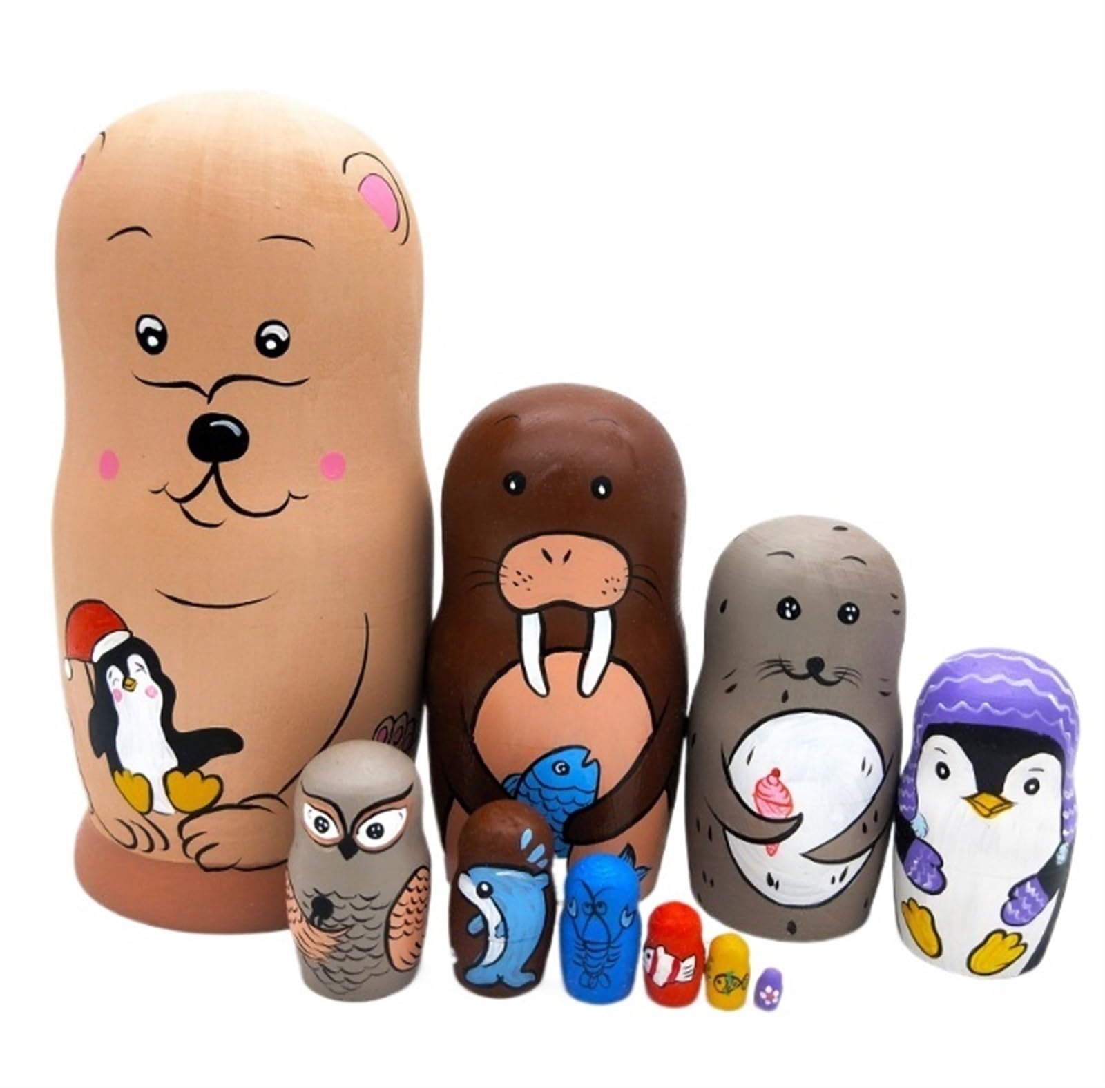 Amazon.co.jp: マトリョーシカ マトリョシカ 10 個手作り木製ロシア