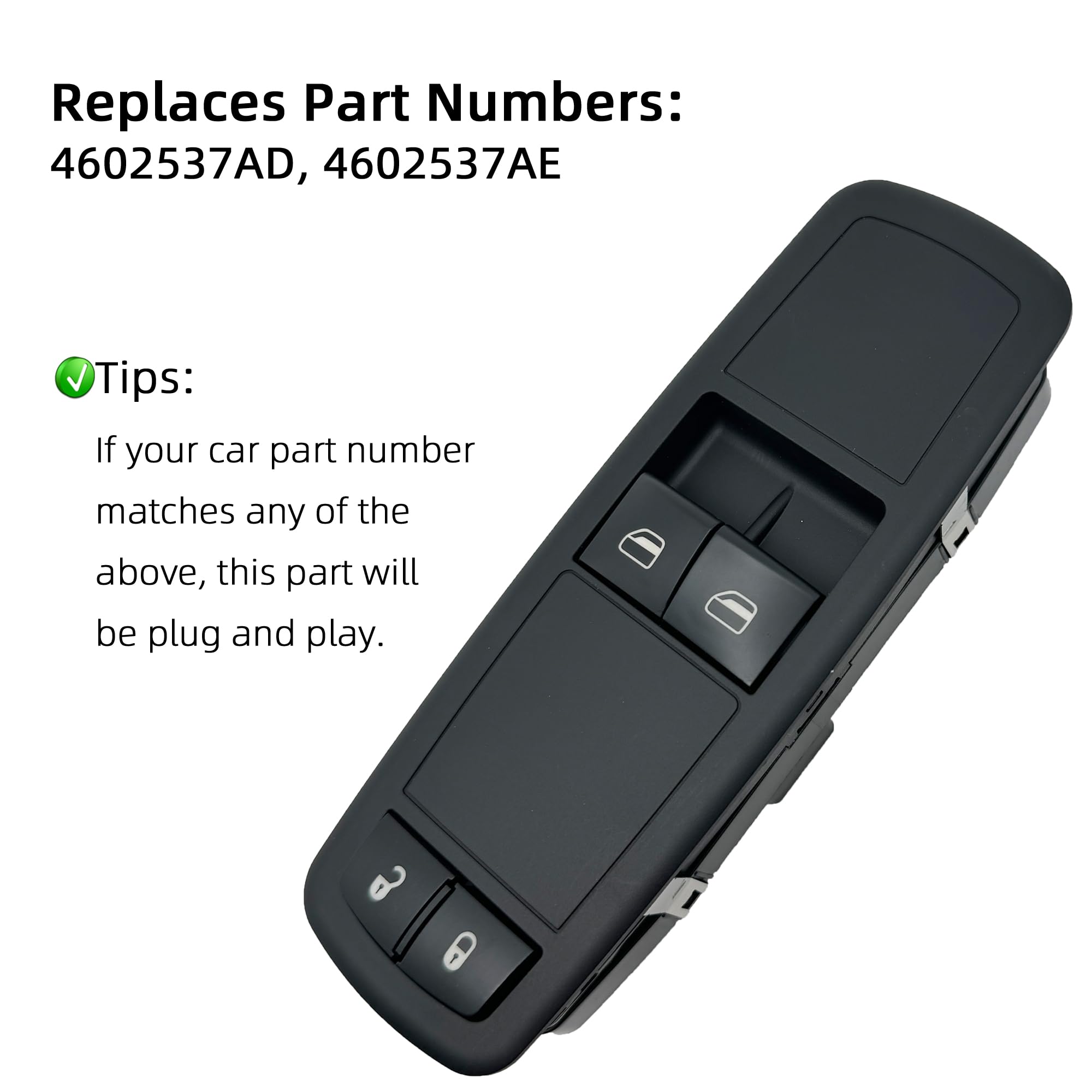08-10 CHRYSLER TOWN & Country Master Power Window Switch 04602535Ae $29.99 08-10 CHRYSLER TOWN & Country Master Power Window Switch 04602535Ae $29.99