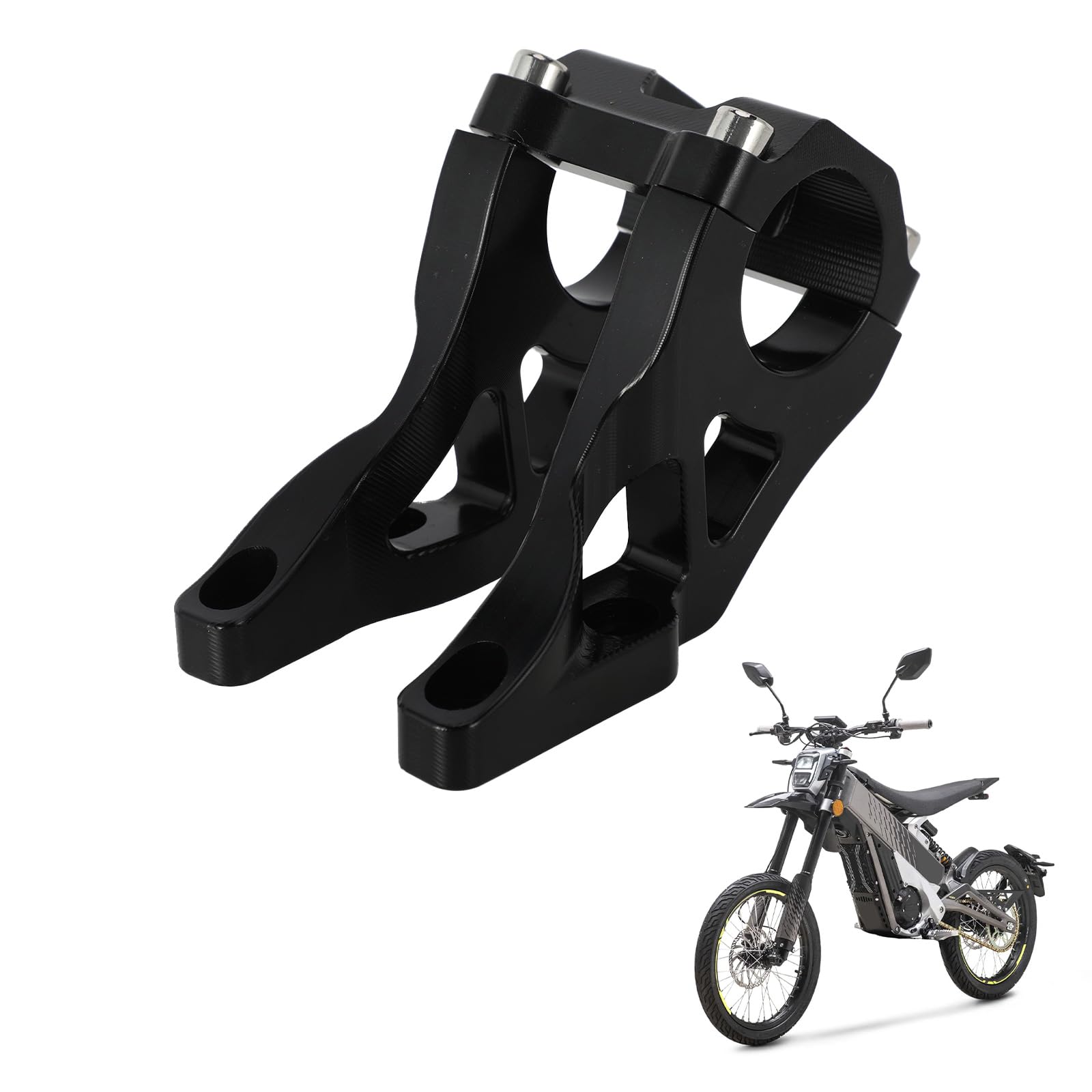 Manubrio Riser Moto,Alza Manubrio Morsetto per Talaria Sting MX3/MX4,Nero | di Montaggio Rialzo Attacco Manubrio in Lega di Alluminio
