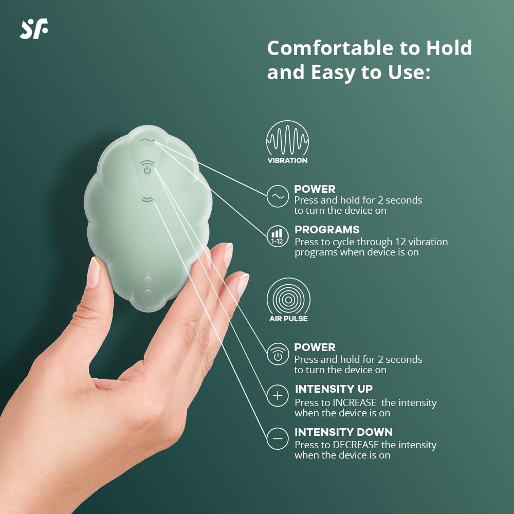 Satisfyer Cloud Dancer Vibratore | Tecnologia di Stimolazione Clitoridea a Impulsi d'Aria | 2 Motori | 11 Modalità e 12 Programmi | Impermeabile (IPX7) Sex Toys | Sex Toy Donna