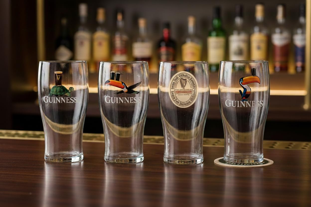 Amazon.com | Guinness Assorted Pint Glass Gift Set – 4 Pack