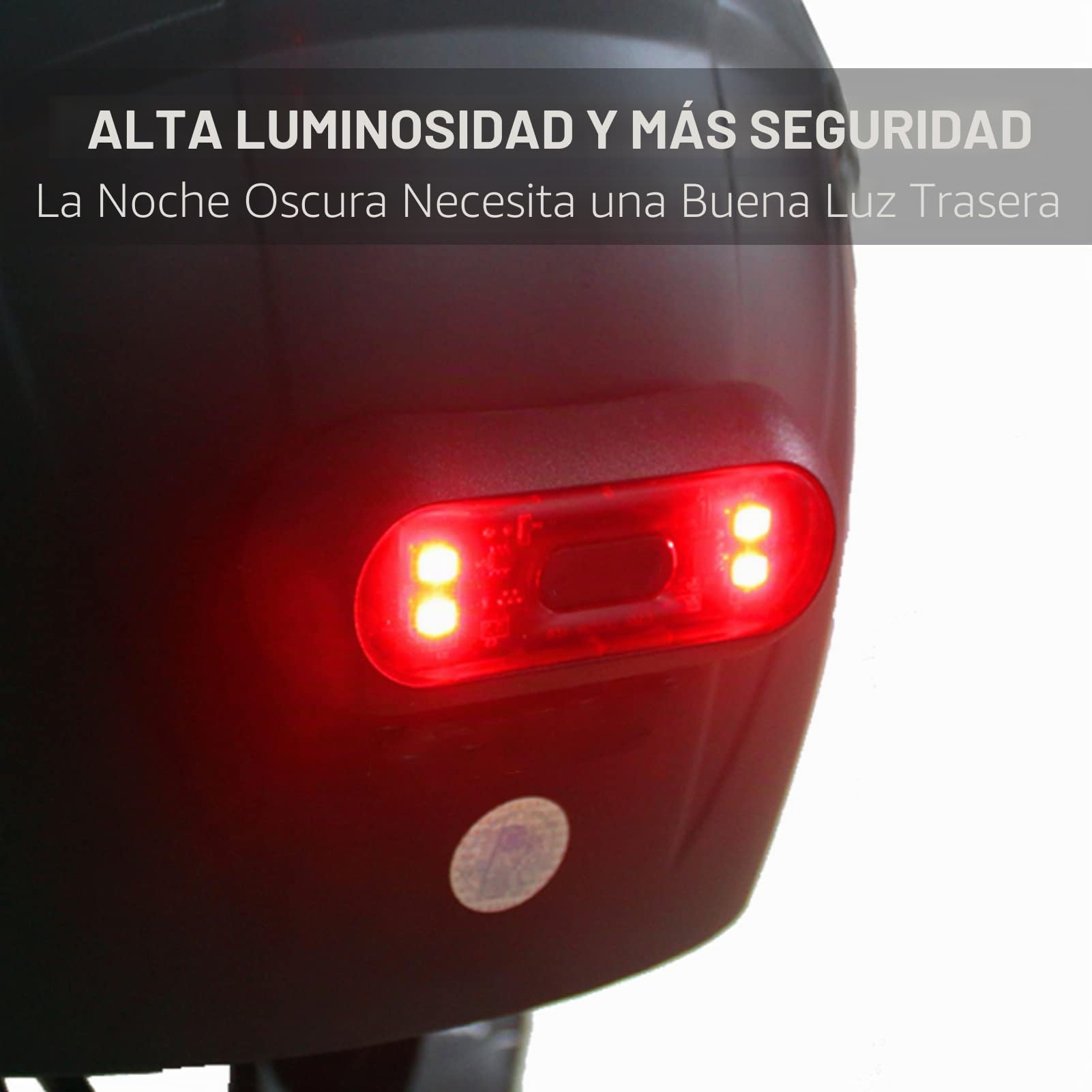 Luz de casco de bicicleta para montar en la noche | Uso en motocicleta y bicicleta, 3 modos, recargable de 200 mAh, IPX6 impermeable, soporte de velcro, compacto