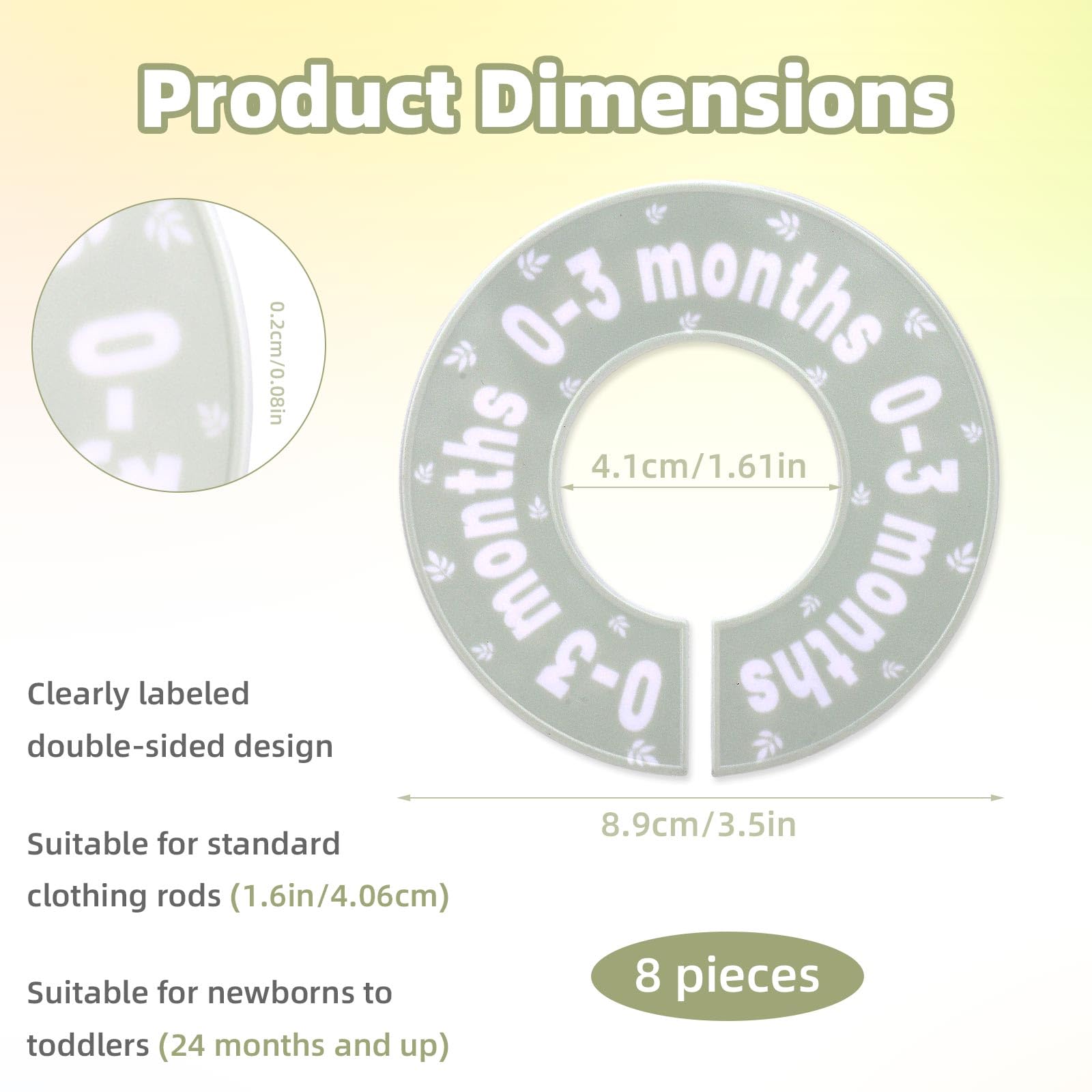 8pcs Baby Closet Dividers - Image 2
