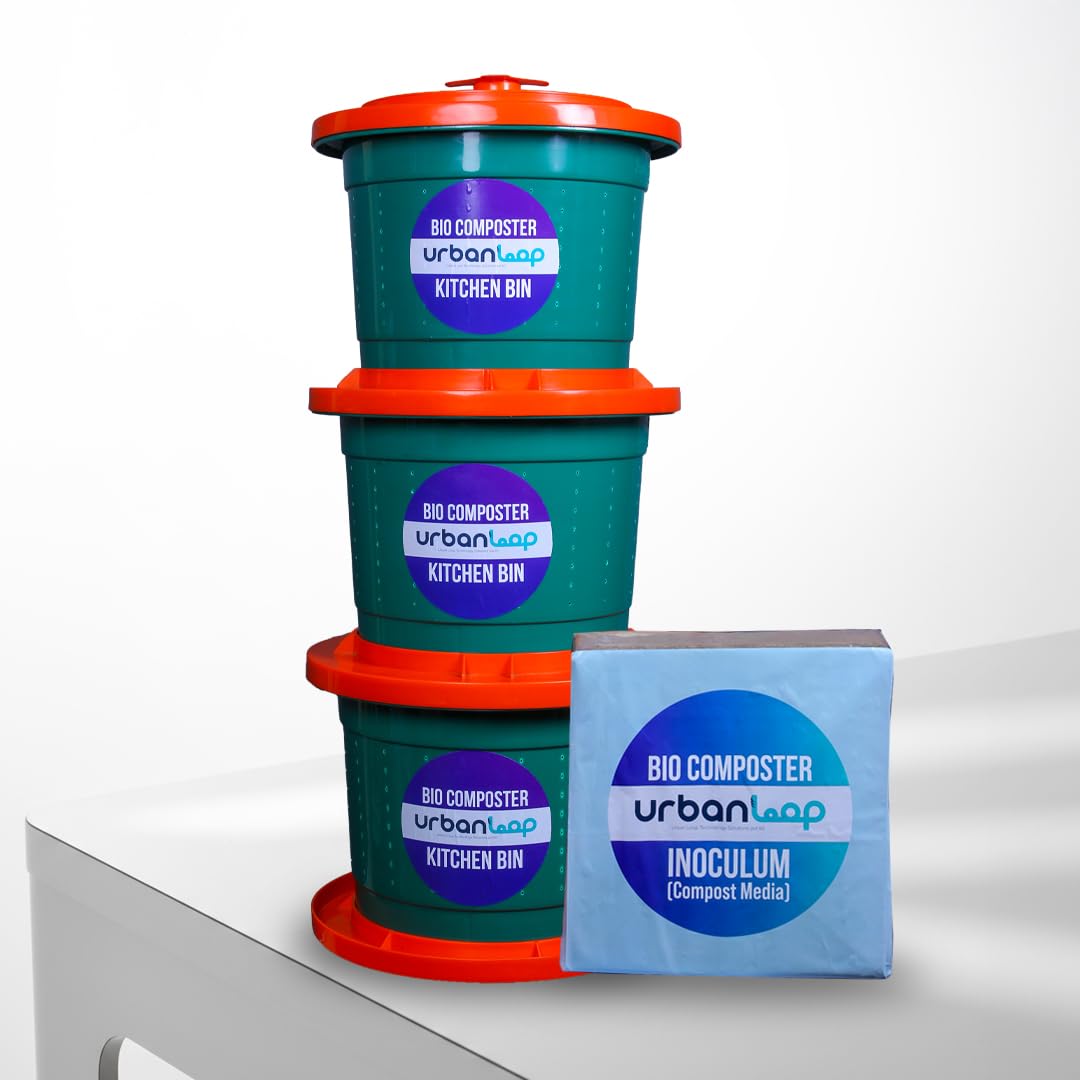 Urban Loop BIO Digester BIN, 3-Tier Stackable Container Set with 1 Enoculam of 2750 GMS-image-10
