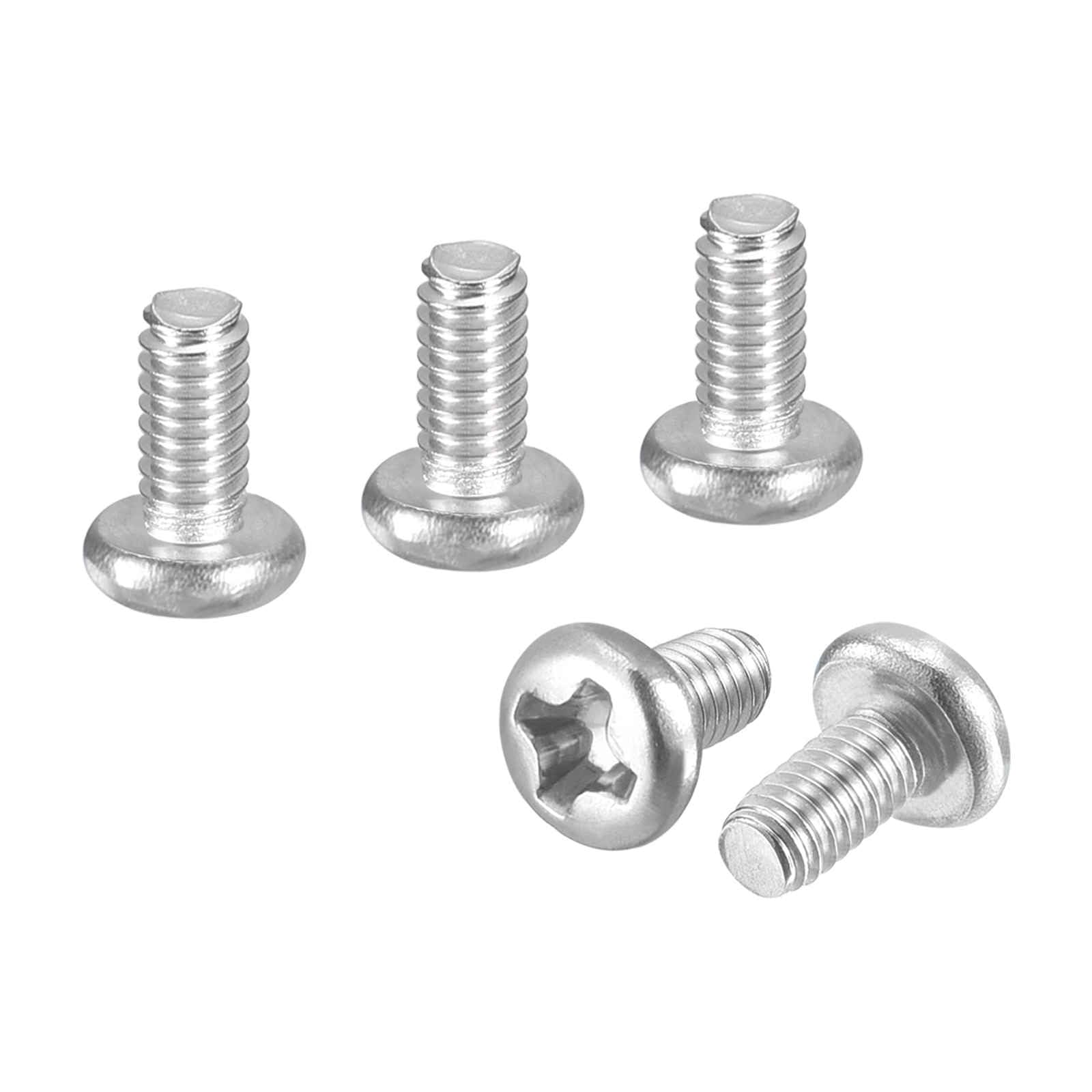 DTGN M2.5-0.45x4 Pan Head Machine Screws - 60pcs - Good for Machinery - 304 Stainless Steel Phillips Machine Screws Bolts - Silver — image 1