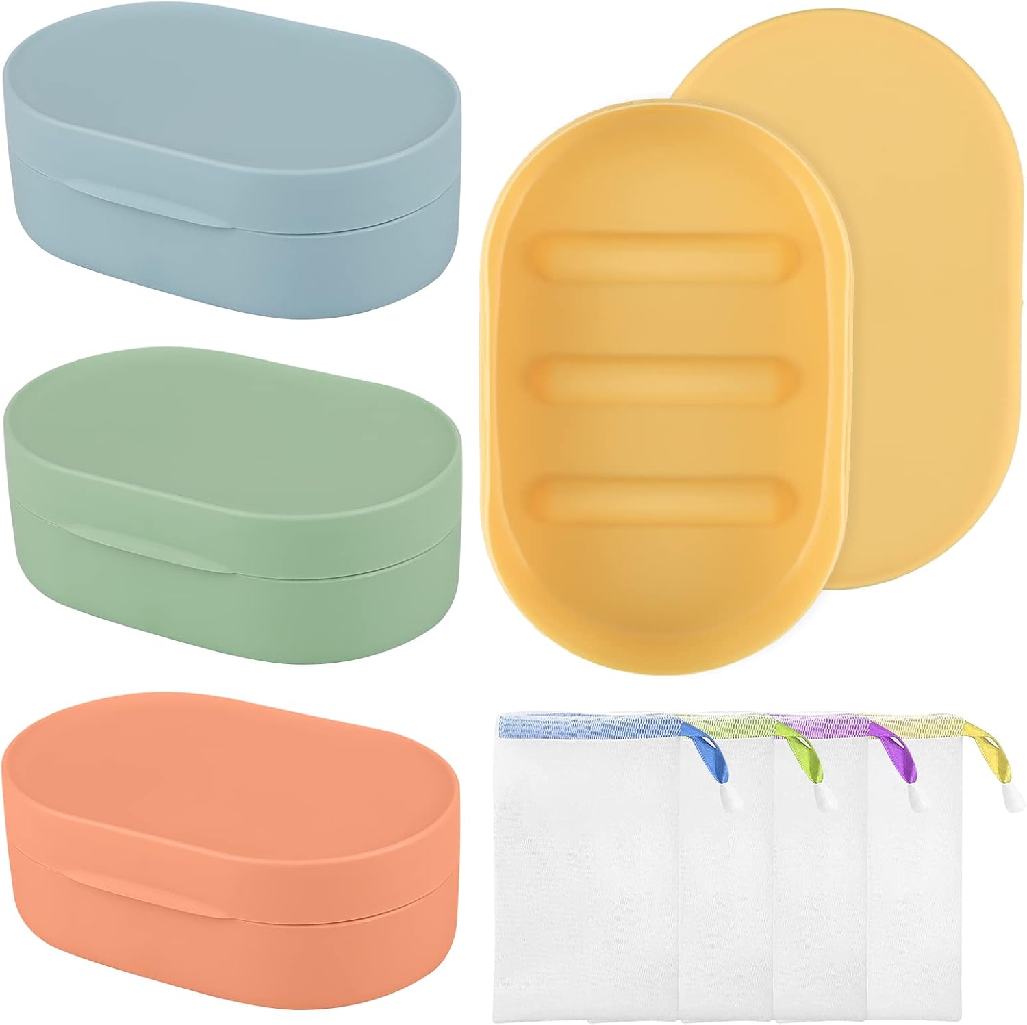 Lot De 3 Boîtes À Savon Portables En Métal Avec Couvercle - Taille De