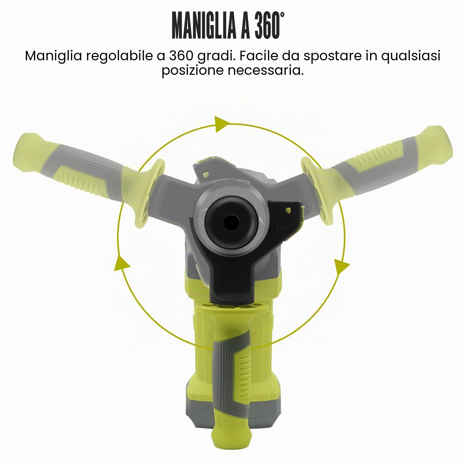 DEWINNER Martello perforatore SDS-Plus, 1500 W, 6 velocità, 850RPM, 4400BPM, 5,5J, frizione di sicurezza e tecnologia antivibrazione, 3 funzioni, incluso organizer, scalpello e punta da 32 mm