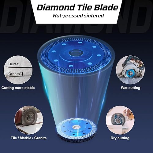 Miniatura 10 de Diex hoja fina de sierra de diamante para cortar mármol, granito, mosaicos y porcelana