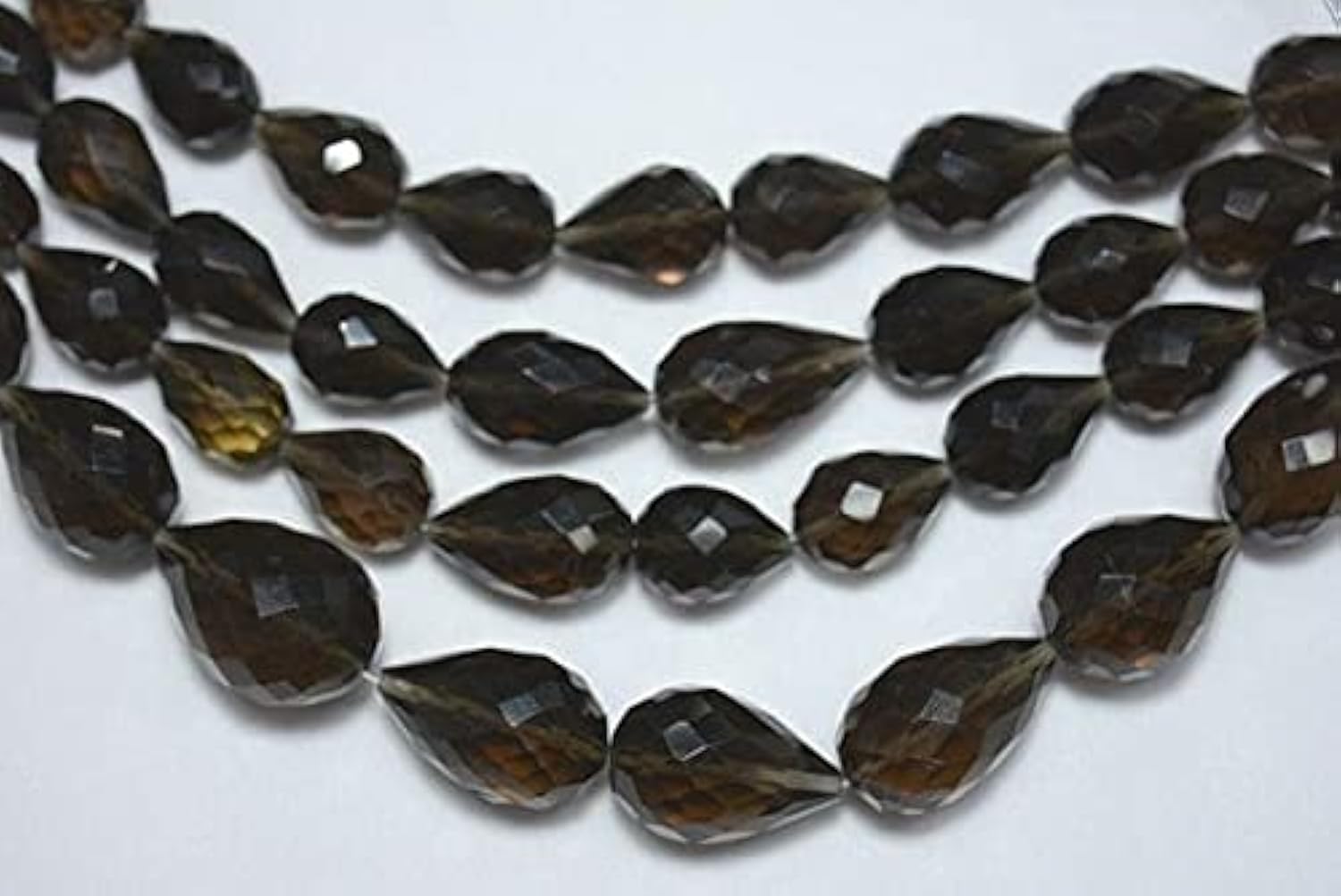 Quartz fumé facetté en rang de perles pour vos tenues d'automne chic