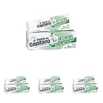Pasta del Capitano, Dentifricio Antitartaro Bio, Dona Freschezza e Rinfresca l’Alito, Ideale per i Fumatori, Aiuta a Prevenire la Placca, 100% Made in Italy, Tubetto da 75 ml (Confezione da 4)