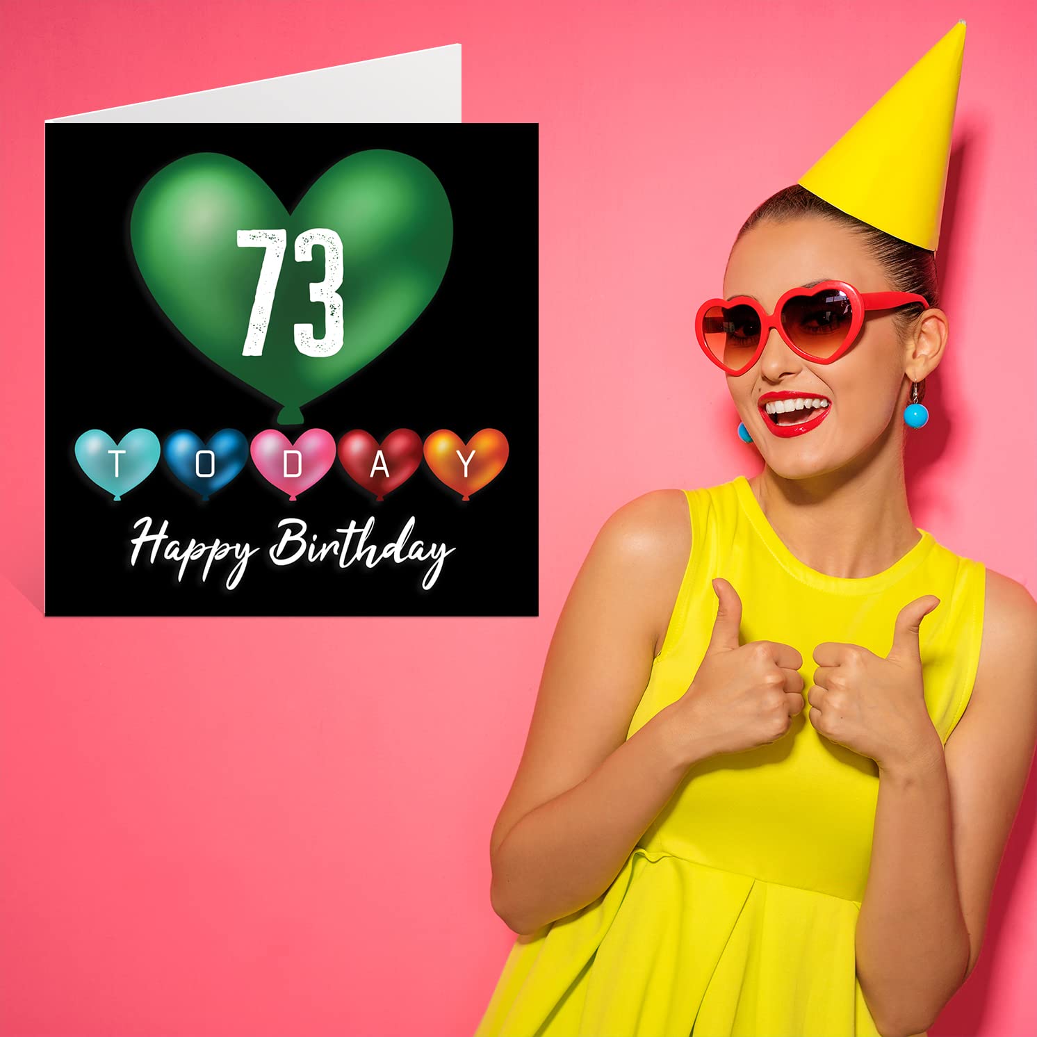 Cartes D'anniversaire Amusantes Pour Homme Et Femme – Ballons En Forme De Cœur – Carte D'anniversaire Pour Papa, Maman, Arrière-grand-père, Grand-père, Grand-mère, Grand-mère, Oncle, Tante, 145 Mm X