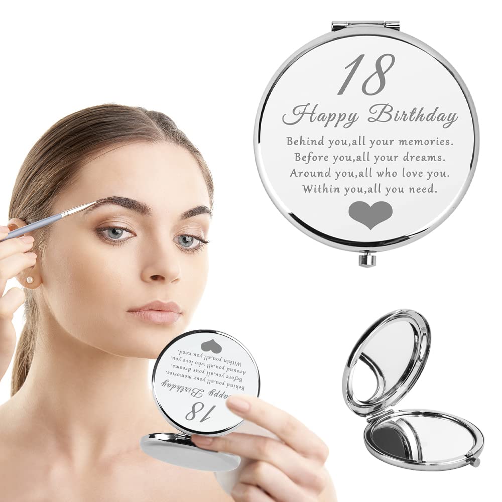 Specchio Tascabile Toga Draeger Con Fenicottero - 8.5x8 Cm, Design Elegante, Ideale Regalo