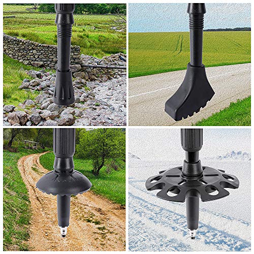 Sportana Nordic Walking Stokken - Traploos Verstelbaar 68-135 Cm Met Anti-Shock Vering En 5 Bevestigingen