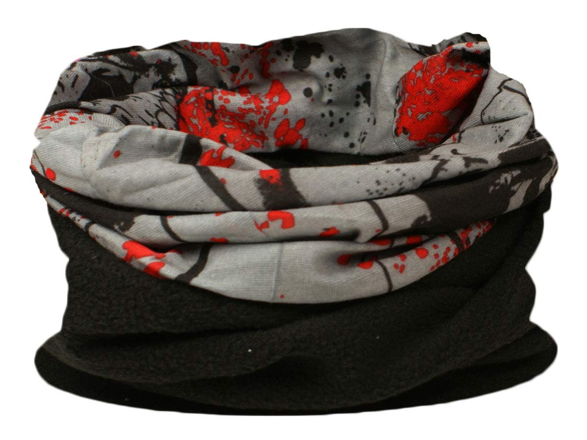 Multifunctional snood for men. Scarf, hat, neck warmer, hood, balaclava with fleece section